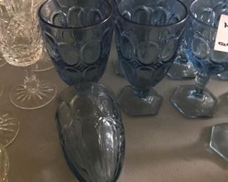 #90	Fostoria Moonstone light blue tea goblets 11 glasses 	 $165.00 		

