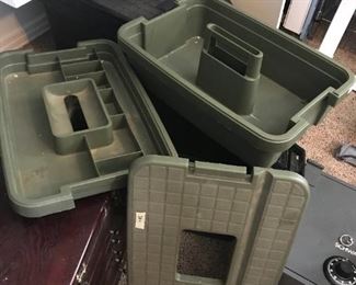 #108	Craftsman Green Hard Plastic Toolbox w/2 trays and Top  (2)  Black, Green  $30 each	 $60.00 		
