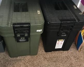 #108	Craftsman Green Hard Plastic Toolbox w/2 trays and Top  (2)  Black, Green  $30 each	 $60.00 		
