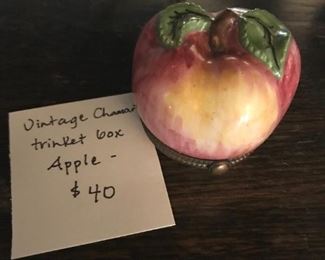 #125	Vintage Chamart Trinket Box Apple	 $40.00 		
