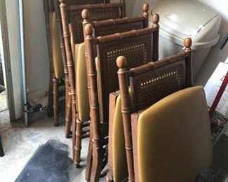 #200	Garage	(6) Bamboo Folding Chairs w/vinyl Seats - Vintage - sold as a set	 $100.00 		
