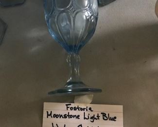 #89	China	Fostoria Moonstone light blue water goblet 11 glasses	 $165.00 		
	
