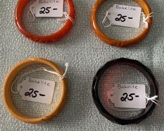$25 each Bakelite bracelets 