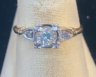 14K Gold 1/2 Carat Diamond Ring