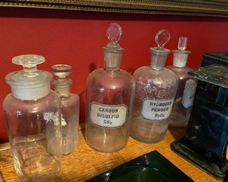 Apothecary antique bottles 