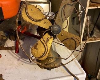 vintage antique brass fans