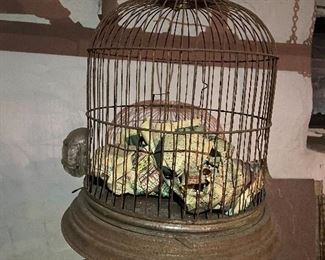 brass antique bird cage 