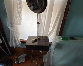 Antique Shaving Stand With Mirror 