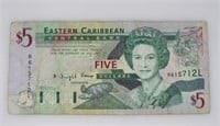 Denomination $5 Eastern Caribbean
Series: Central Bank
Located in: Chattanooga, TN