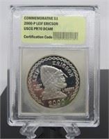 Yr: 2000 -P
Denomination Leif Ericson $1 Silver
Series: Commemorative Coin
Located in: Chattanooga, TN
P Mint
USCG PR70 DCAM