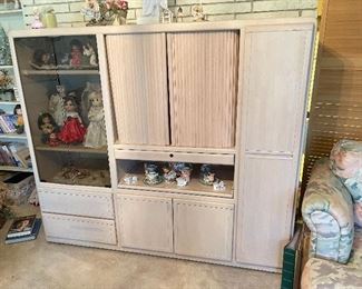 China hutch and collectible dolls