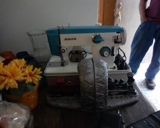 White sewing machine