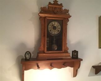 Oak shelf clock that works