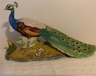 Ceramic peacock.