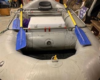 14' inflatable raft plus oars.