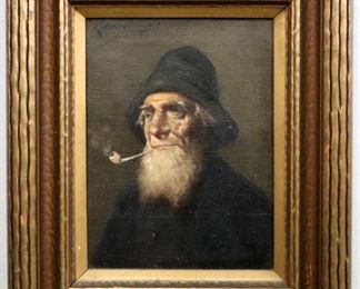 A 20th century oil on canvas portrait of a fisherman. Picture #A.60	
