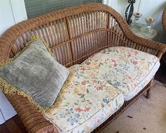SOLD!
Wicker settee with two chairs