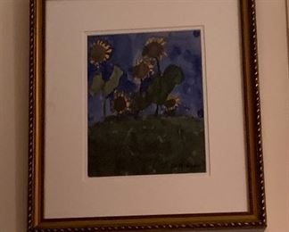 Ashly Akers sunflowers watercolor 