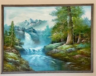 Large Scenic Painting signed Davis