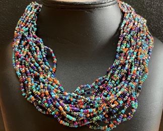 Multicolored/Strand Beaded Necklace