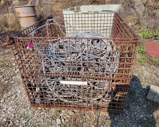 Metal Wire Cart With Scrap Wire