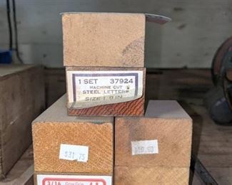 Steel stamps - letters