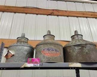 (3) Vintage Oil Cans