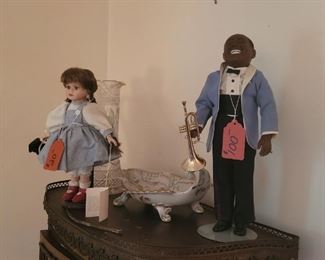 Wizard of Oz Dorothy and Louis Armstrong figures 