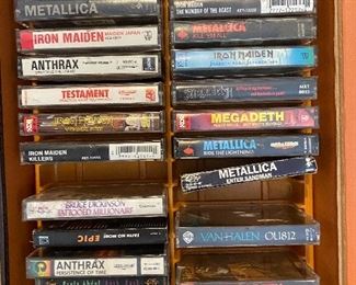 Cassettes:  Metallica, Anthrax, Van Halen, Megadeth