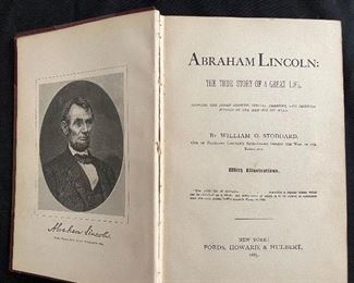 Antique book Abraham Lincoln