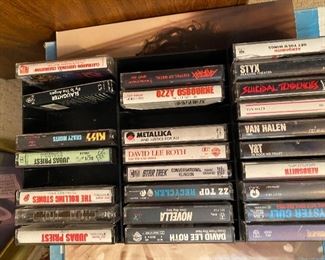 Cassettes:  Judas Priest, Kiss, Blue Oyster Cult