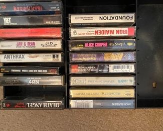 Cassettes:  Kiss, Iron Maiden