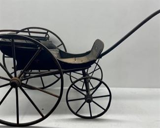 Antique Wooden Pull Stroller 