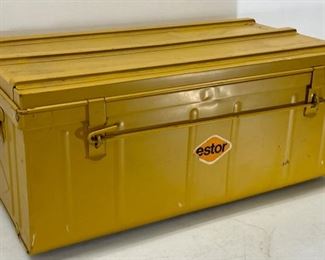 Unusual Yellow Metal Trunk 