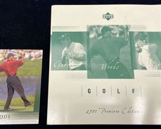 Tiger Woods Rookie Promo Card and Original Folder 