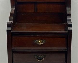 Miniature Walnut Two Drawer Stand  