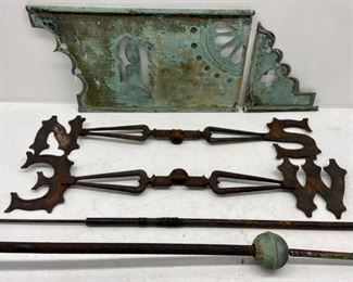 Banner Weathervane For Parts or Restoration 