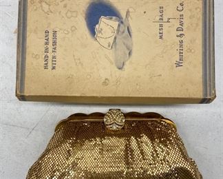 Whiting and Davis Purse and Box 