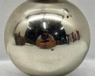 Mercury Glass Cole Brothers Lightning Rod Ball 