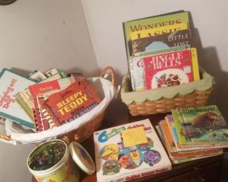 vintage books and games. 