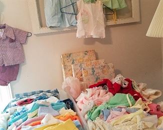 vintage children's and baby clothing. all stored carefully for over 40 years.