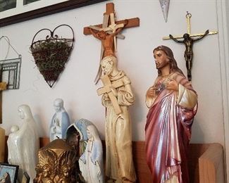 religious statuary. Mary Frances was Catholic. She loved her religious statues. If you collect these, please come take a look. She would want these to find good homes.