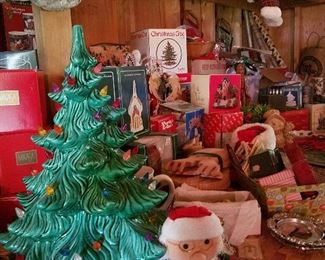 More Christmas. Santas, elves, cards, reindeer, trees. You name it-- it's in here.
