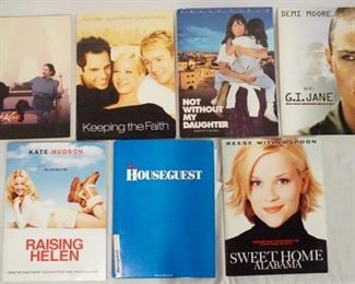 1021 LOT OF SEVEN MOVIE PRESS KITS. LOT INCLUDES; SWEET HOME ALABAMA, G.I. JANE, NOT WITHOUT MY DAUGHTER, HOUSEGUEST, RAISING HELEN, KEEPING THE FAITH, & FRENCH KISS. KITS CONTAIN STILLS, PRODUCTION INFO ETC.