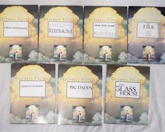 1031 LOT OF SEVEN COLUMBIA PICTURES MOVIE PRESS KITS. LOT INCLUDES, STEPMOM, WILDTHINGS, THE JUROR, THE GLASS HOUSE, BIG DADDY, CRAZY IN ALABAMA, & CRUEL INTENTIONS. KITS CONTAIN STILLS FROM THE MOVIES & PRODUCTION INFO. CRAZY IN ALABAMA ALSO INCLUDES 9 35MM SLIDES, BIG DADDY ALSO INCLUDES A SIGNED PRINT & 12 35 MM SILDES.