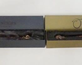 1066 LOT OF TWO WIZARDING WORLD OF HARRY POTTER *OLLIVANDERS* WANDS LOT INCLUDES ROWAN & ELDER. IN ORIGINAL BOXES