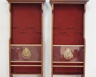 1070 LOT OF TWO HARRY POTTER HANGING WAND DISPLAYS. ONE HAS SOME WEAR AROUND THE TOP EDGES & IS MISSING A HANGER. 18 1/2 IN X 9 IN 2 IN DEEP