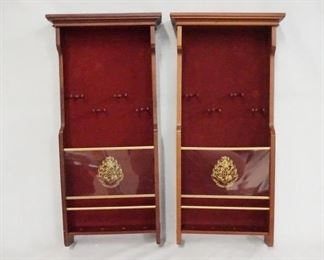 1071 LOT OF TWO HARRY POTTER HANGING WAND DISPLAYS. 18 1/2 IN X 9 IN 2 IN DEEP
