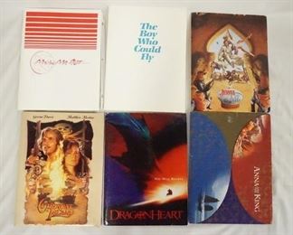 1137 LOT OF SIX MOVIE PRESS KITS INCLUDING MAKING MR. RIGHT; CONTAINS 12 STILLS INCLUDING 2 SIGNED & PRODUCTION INFO. THE BOY WHO COULD FLY; CONTAINS 9 STILLS & PRODUCTION INFO. THE JEWEL OF THE NILE; CONTAINS 13 STILLS, A SCREENING INVITATION & PRODUCTION INFO. CUT THROAT ISLAND; CONTAINS 16 STILLS & PRODUCTION INFO. DRAGON HEART; CONTAINS 3 STILLS & PRODUCTION INFO. & ANNA & THE KING; CONTAINS 11 STILLS & PRODUCTION INFO.