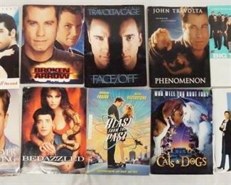1143 LOT OF TEN MOVIE PRESS KITS INCLUDING GREASE 20TH ANNIVERSARY, BIG TROUBLE, BROKEN ARROW, FACE OFF, PHENOMENOM, FOREVER YOUNG, BEDAZZLED, BLAST FROM THE PAST, CATS & DOGS (INCLUDES TWO SIGNED PRINTS) & AMERICAS SWEETHEARTS. KITS CONTAIN STILLS, PRODUCTION INFO ETC.